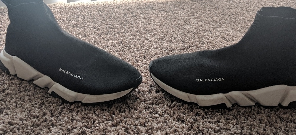 Balenciaga Speed Trainer Black White Black